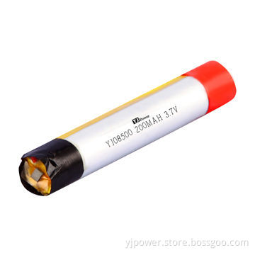3.7V Cylindrical Li-polymer Battery, 08500 with 200mAh, Used for Electronic Cigarette